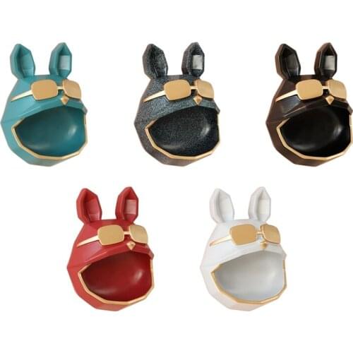 New Resin Art Cool Dog Storage Box for Key Pearls Jewels Ornament on Wall Decor Anime Statue Office Home Decor