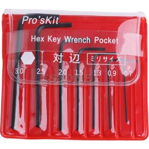 OOTDTY 2018 7x Mini Micro 0.7mm-3mm Hexagon Hex Allen Key Set Wrench Screwdriver Tool Kit AUG31_20