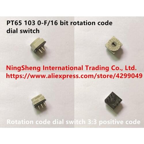 Original new 100% PT65103 0-F/16 bit rotation code dial switch 3:3 positive code