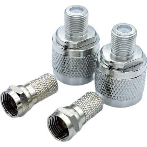 75-5 F type connector + L16 N type to F type connector coax plug F type connector 2set/lot