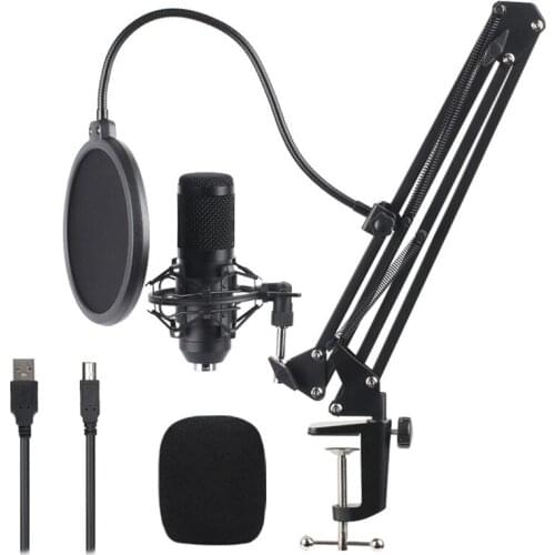 BM800/BM700 Recording Microphone Professional Adjustable 192/24bit USB Microphone Kit for Singing Karaoke Microphone