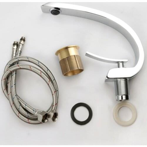 Deck Mount Wave Style Chrome Nickel Bathroom Basin Faucet Water Tap Basin Sink Tap Mixer Water taps Single Handle Hole