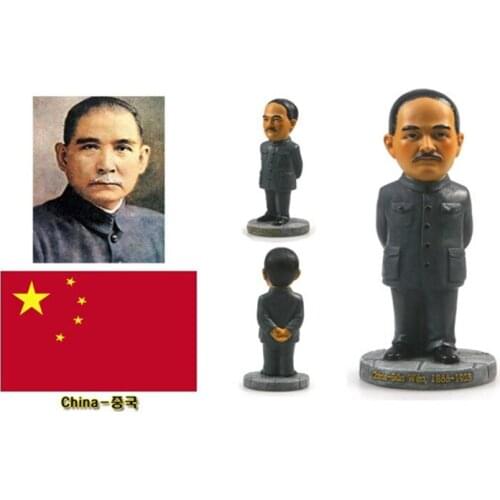 Hand-painted China Sun Yat-sen Resin Crafts World Celebrity Statue Tourism Souvenir Gifts Collection Home Decortion