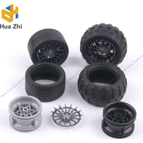 56908 Wheel hub 41897/61780 Tire Wheel Hub cover Blocks Parts MOC Educational Toys Car Bulk Building Accessories