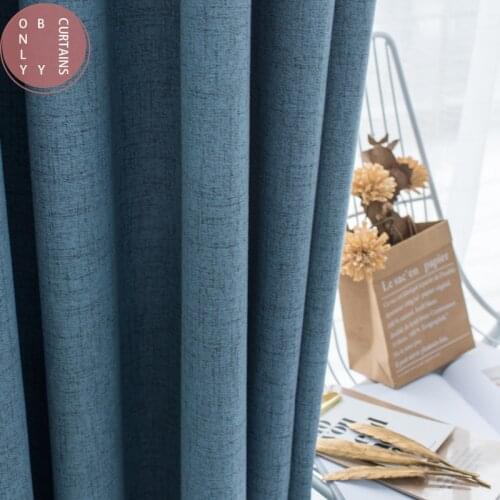 Nordic Modern Full Shading Living Room Balcony Bedroom Thickened Thermal Insulation Waterproof Fabric Curtains