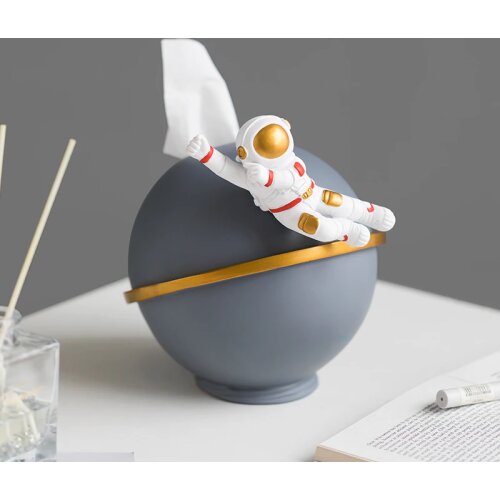 Creative Astronaut Decorative Tissue Box Nordic Living Room Coffee Table Pumping Paper Dining Table Household Roll Tissue Box