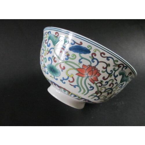 In ancient China pyrography fine porcelain bowl. Lotus leaf bowl