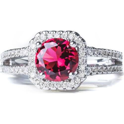 QCOOLJLY Wholesale 9 Colors Elegant Fashion Wedding Engagement Ring For Women Lady AAA 1 ct Square Gem Ring Size 5-10