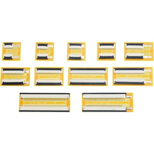 1PCS Yellow FPC FFC Flexible Flat Cable Extension Board 1.0mm Pitch 4P 6P 8P 10P 12P 16P 20P 24P 30P 34P 40PIN Connector
