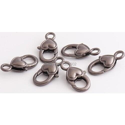 10pcs/lot black color Lobster Clasps Hooks Claw Clasp snap hook for necklace decoration accessories 27mm