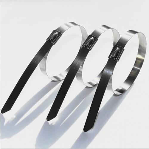 1000 pcs 4.6x150MM stainless steel zip ties self-locking cable tie wrap