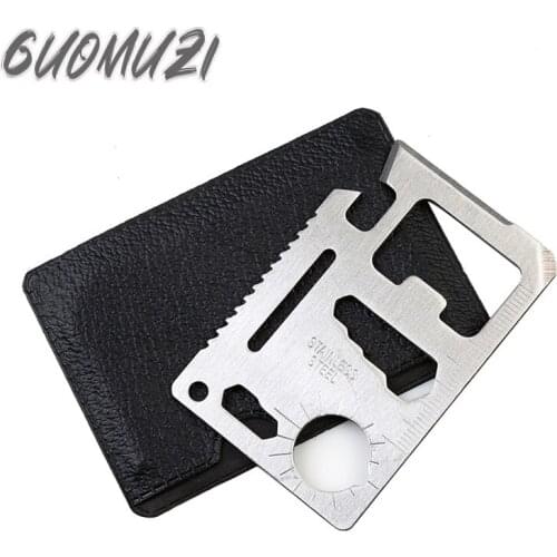 11 in 1 Portable Credit Cards Outdoor Camping Survival Multifunction Tool Tourism Equipment Mini Card Travel Safty Tools