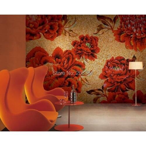 2017 Sale Time-limited Pastilhas De Vidro Para Banheio Bathroom Tiles Floor Magnificent Floral Glass Mosaic Tile Art Wall Mural