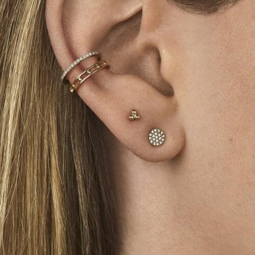 2020 YWZIXLN Fashion Bohemian Earrings Jewelry Rhinestone Round Shape Earring Best Gift For Women Girl Wholesale E0151