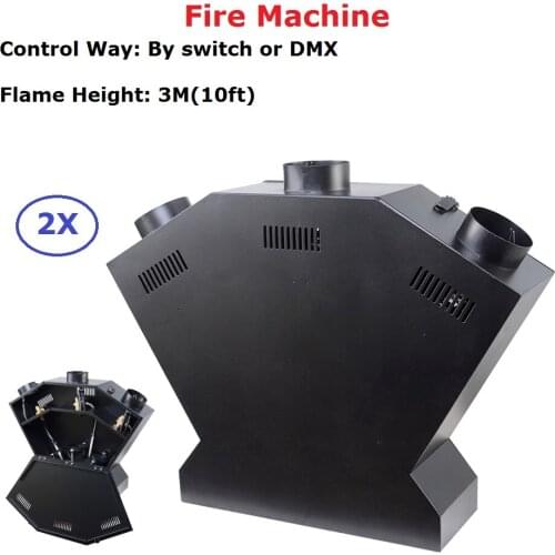 3 Heads 200W High Power DMX Fire Machine Stage Fire Fireworks Machine Flame Projector DMX 3 Channels Good For Dj Lighting Shows