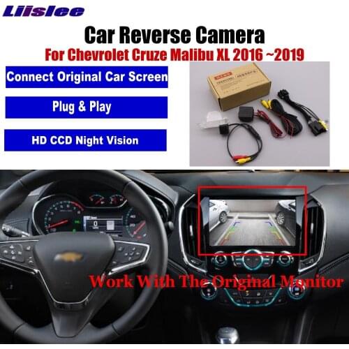 Car Back Up Reverse Rear View Camera For Chevrolet Cruze Malibu XL 2016 ~2019 Compatible Original Screen Vehicle Parking CAM