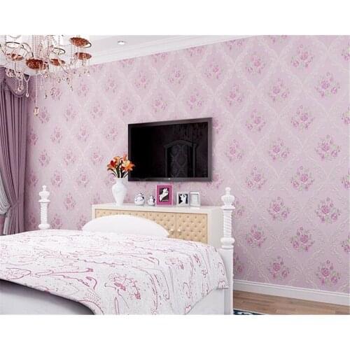 Beibehang Nonwovens Big Flower Stereo 3D Romantic European Pastoral Living Room Bedroom TV Background Wallpaper papel de parede