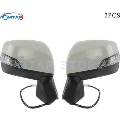 2PCS Side Mirror Assy 7Pins 9Pins For Subaru Forester 2013 2014 2015 2016 2017 Outside Rearview Mirror Auto Folding Heated LED