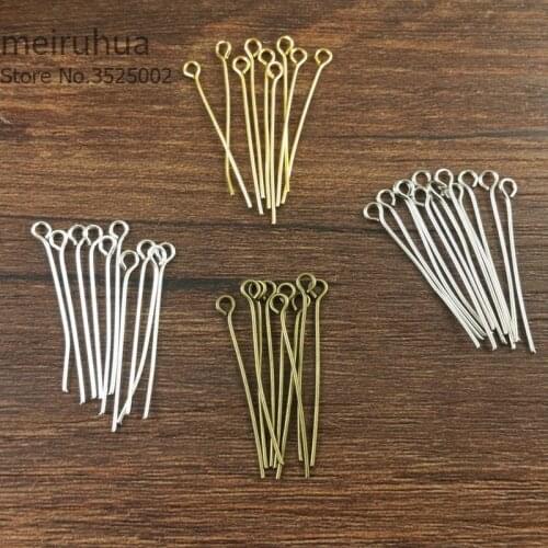 20g /lot 20 26 30 35 40 50 mm Eye Head Pins Gold/Silver Color Head Pins for Jewelry Making Jewelry Accessories