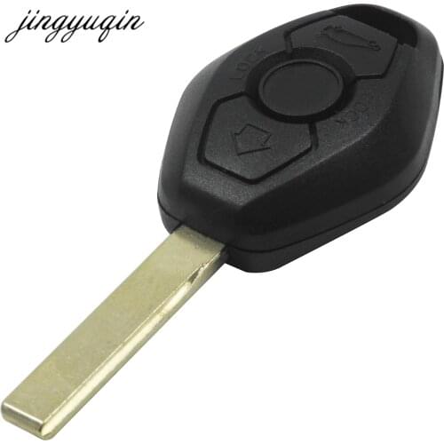 Jingyuqin 3 Button Car Remote Key Case Shell For BMW X3 X5 Z3 Z4 1/3/5/7 Series Unut Hu92 Blade