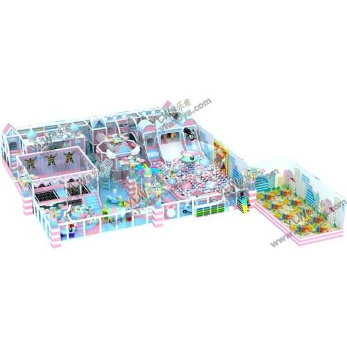 YLW customized designed kids indoor playground maze fun city sand pool sticker trampoline park YLW-IN20191118
