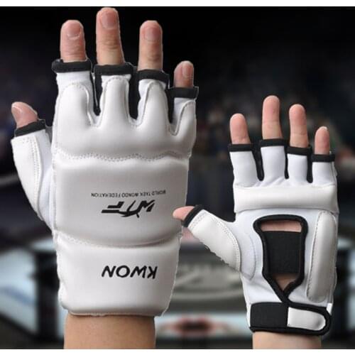 Kids Adult Half Finger Fight Boxing Boxeo MMA Muay Thai Kick Training crossfit Gloves Mitts Sanda Karate TKD Protector