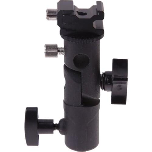 E Type Flash Bracket Hot Shoe flashes Speedlite Umbrella Holder Light Stand Bracket With 1/4" to 3/8" screw mount swivel adapter
