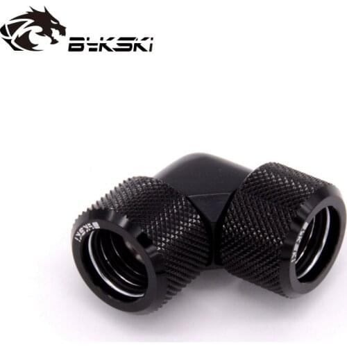 Bykski 90 Degree Fitting use for OD12mm/OD14mm/OD16mm PETG/Acrylic Hard Tube to Hand Compression Copper Fitting Double Interface