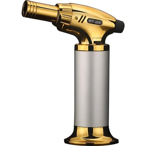 Kitchen Culinary Torch Portable Windproof Refillable Gas Lighter Butane Torch With Adjustable Flame For Cooking Baking Barbecue