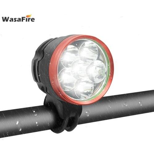 WasaFire 6* XM-L T6 LED Bicycle Light 10000 Lumens Bike Headlight Waterproof Bike Front Lights Night Safety Riding Flashlight