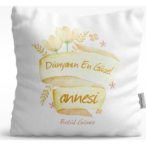 Tailor-made The World 'S Most Beautiful Mother Design White Satin Pillow-1