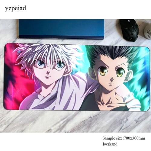 Hunter x hunter mouse pad 800x300x3mm Computer mat Mass pattern gaming mousepad large home padmouse keyboard games pc gamer desk