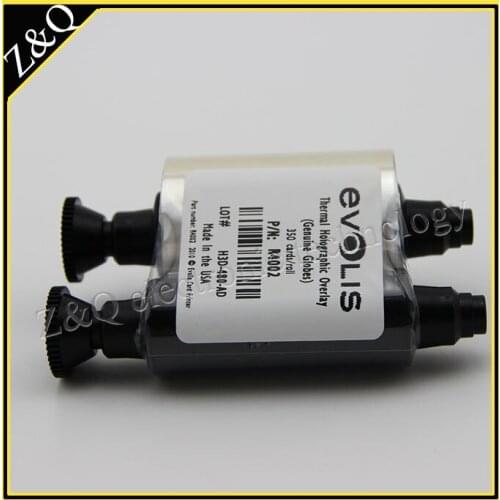 Original Evolis R4002 Holographic Overlay Varnish Ribbon - 350 imprints for id card printer ribbon