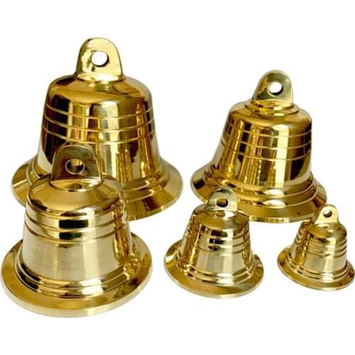 Small Copper Bells Large Gold Metal Church Bell Pendant Wind Chime for Doorbell Christmas Jingle 4 cm 5 cm 7.2 cm 9.5 cm 12 cm