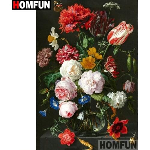 HOMFUN 5D DIY Full Diamond Painting Flower landscape Embroidery Pictures Of Rhinestones Cross Stitch Kit Diamond Craft A12552