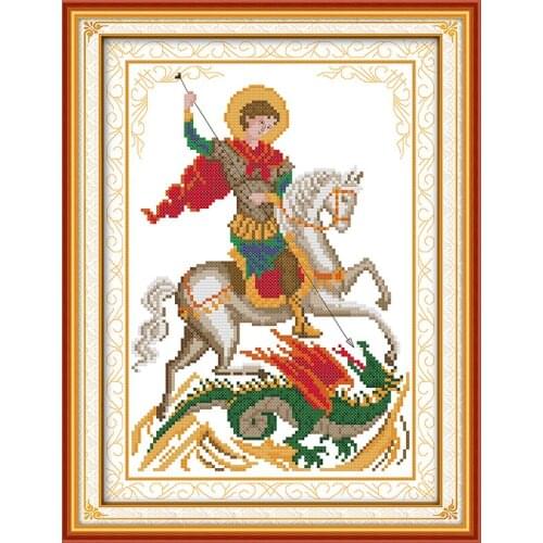 Subdue People Canvas Arts Crafts Sewing Cross Stitch Kits 11CT Printed Embroidery DIY Handmade Needlework Wall Home Decor