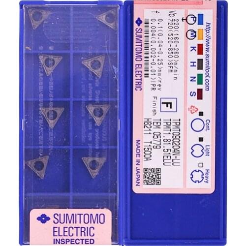 Original Carbide Insert CNC TPMT090204N-LU T1500A For Blade Processing