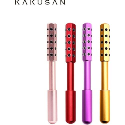 1Pc Ficial Massage Roller Double Heads Germanium Stones Face Massager Microcurrent 3D Hands Body Skin Relaxation Slimming Tool