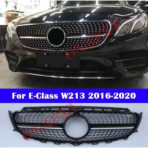 For Mercedes-Benz E class W213 2016-2020 ABS Middle grille E-Coupe W238 Diamond GT Grill facelift E200 E300 E250 E320 E350 E400
