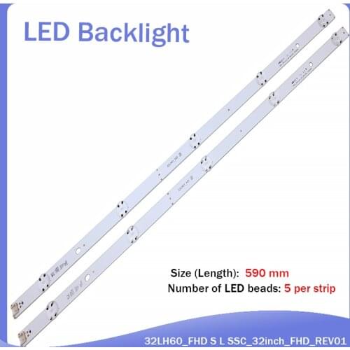 20 PCS 5LEDs 590mm LED backlight strip for LG 32LF510B Innotek direct 32inch CSP 32LH510B 32LH51_HD S SSC_32INCH_HD