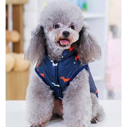 Warm Durable Dog Sleeveless Thicken Tops Two-leg Pet Costume Adorable for Outdoor