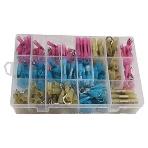 250PCS Heat Shrink Insulated cold pressed terminal assortment