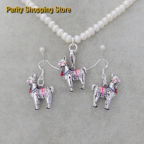 ThomasPT3220 Alpaca 2019 Ts925 Charms Silver Fashion jewelry Necklace Pendant attach to Bracelet&Eardrop good gift