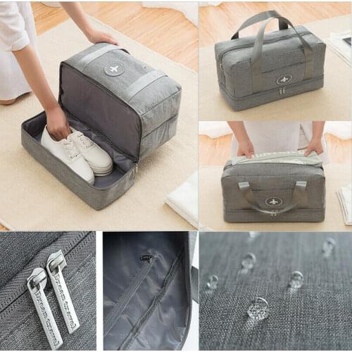 Unisex Travel Shoes Bags Waterproof Wet / Dry Separation Gym Swimming Sport Beach Storage Hand Bag 39*30*18 cm