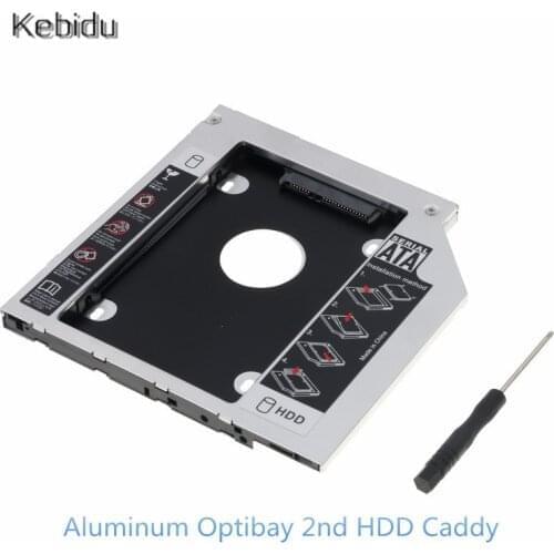 Universal Aluminum Optibay 2nd HDD Caddy 12.7mm SATA 3.0 Hard Disk Drive Box 2.5" SSD HDD Case For Laptop ODD CD-ROM DVD-ROM