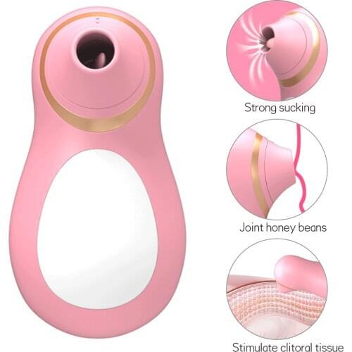 Powerful Clit Sucker Vibrator Tongue Vibrating Nipple Sucking Blowjob Clitoris Stimulator Etotic Sex Toys for Women Masturbator