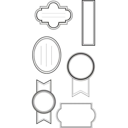 Vintage Frame Labels Stamps Blank Title Frames Stamps Scrapbook Paper Crafting Stamps