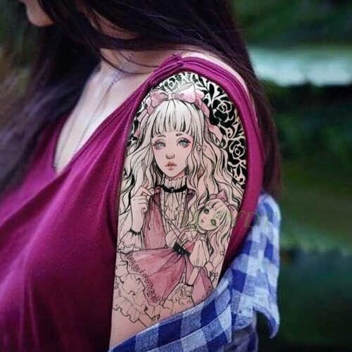 Waterproof Temporary Tattoo Sticker beauty girl princess fake tatto flash tatoo tatouage temporaire Stickers for girl women
