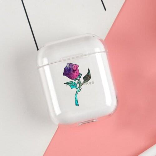 Stained Glass Rose Galaxys Soft TPU Case For Apple Airpods 1/2 Protective Cases Bluetooth Wireless Earphone Cover