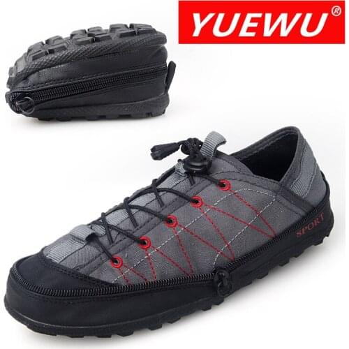 YUEWU Women Shoes 2021 New Sports Lightweight Folding Travel Portable Footwear Outdoor Hiking Travel Shoeszipper Casual Shoes